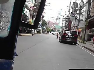 Horny Asian teen in black tights fuck this naughty tourist guy.