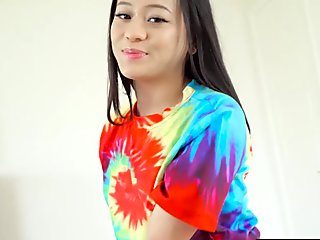 Tiny Asian Stepsister Jasmine is Bored!