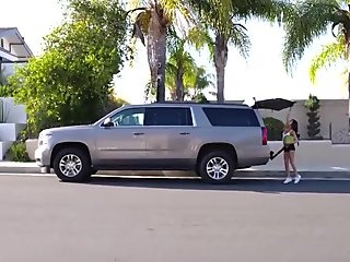 Little Asian teen Vina Sky takes a big dick deep inside