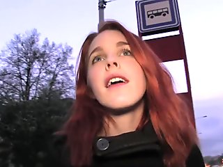 PublicAgent Naughty redhead getting fucked hard in casino toilets
