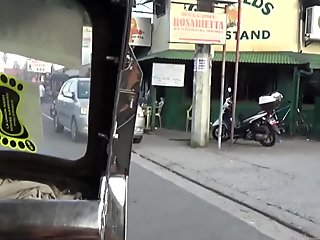 Alex places herself in doggystyle for tourist to squash her beaver