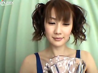 Ardent Asian chick plays with a dildo for gaining delight