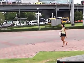 Hot Asian teen agreed on trading sex for money with this horny tourist.