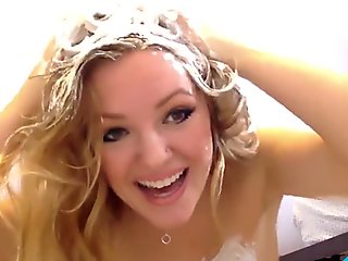 Beautiful Sierra Dallas and Her Shaving Cream Fetish