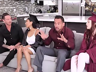 High School Teen Daughters Swap Fuck Each Others Dad'_s On Graduation Night